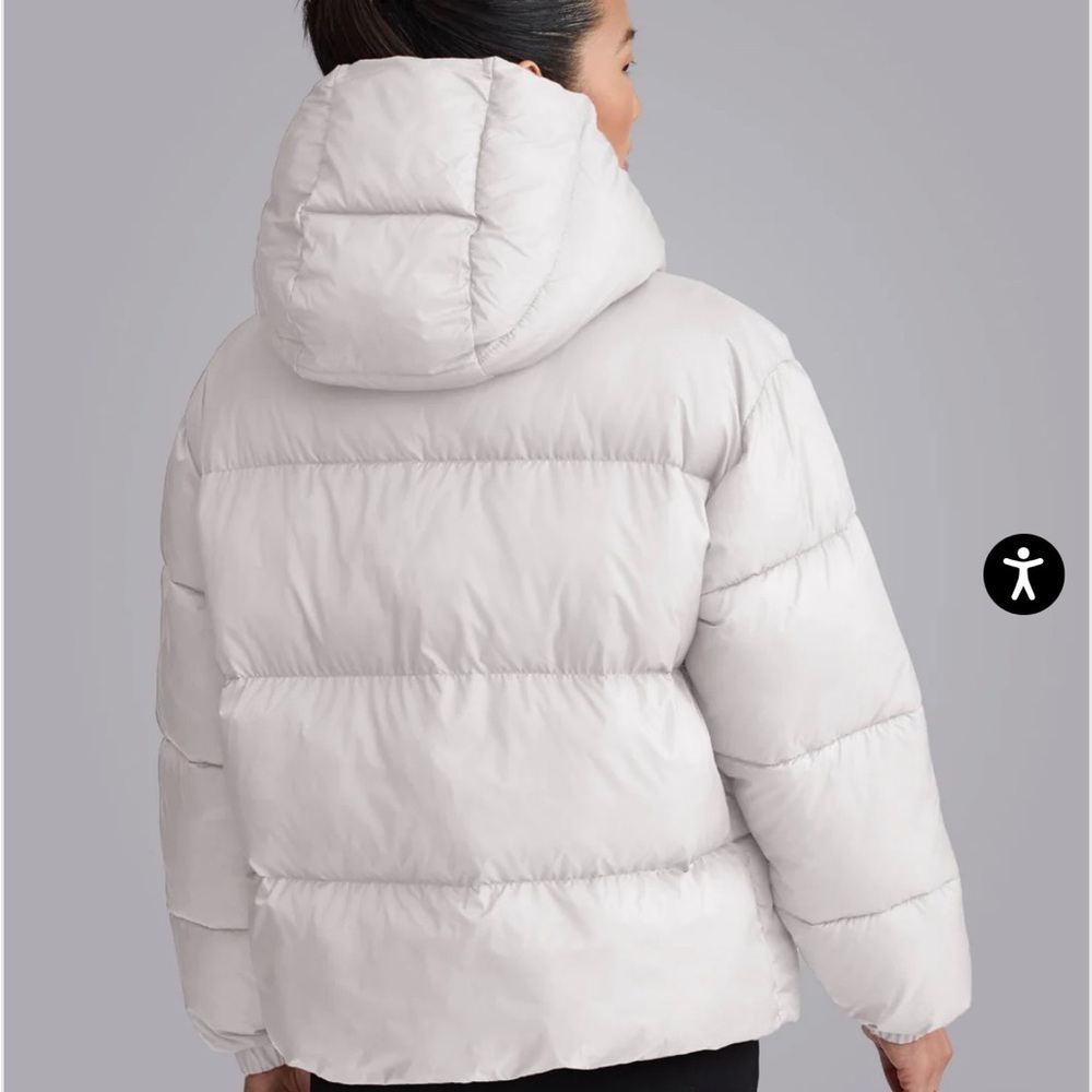 Anthropologie Ivory Large puffer jacket with detachable hood med & large $199​ - Picture 4 of 12